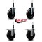 Service Caster 5'' Soft Rubber Swivel 3/4'' Expanding Stem Caster Set 2 Total Lock Brakes, 4PK SCC-EXTTL20S514-SRS-2-S-2-34 - alternate 4
